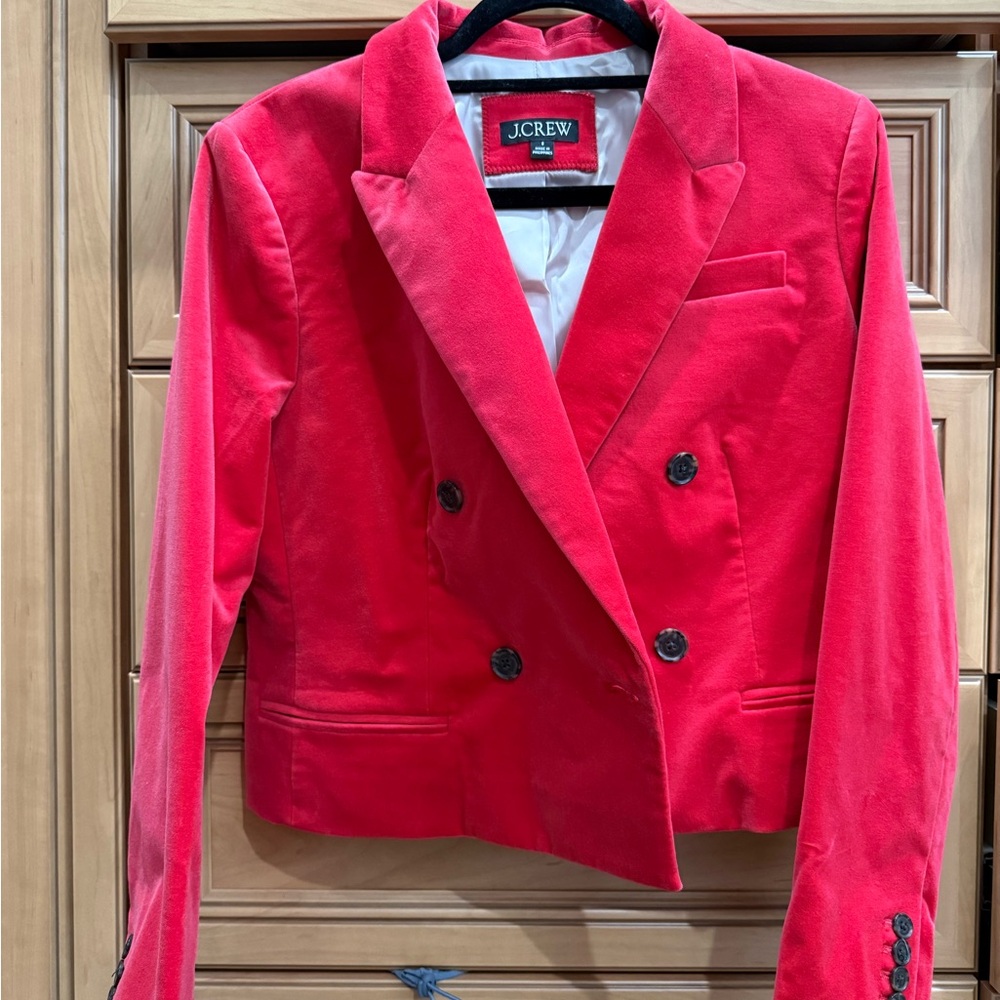 J. Crew Women's Vibrant Red Blazer